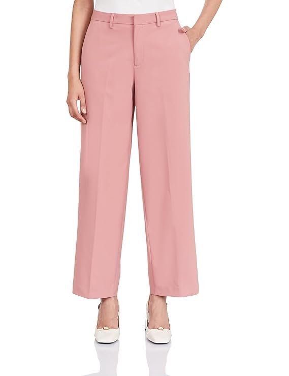 Symbol Premium Women's Relaxed 'Desk-to-Dinner' Wide Leg 4-Way Stretch Formal Trousers